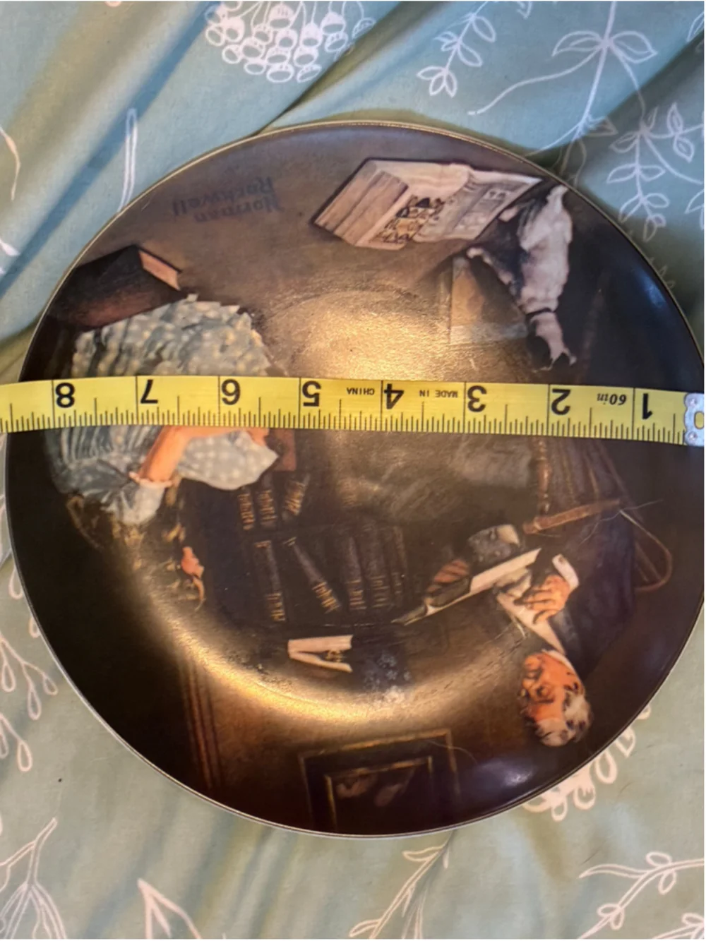 Norman Rockwell Decorative Collector Plate One Size Brown Blue